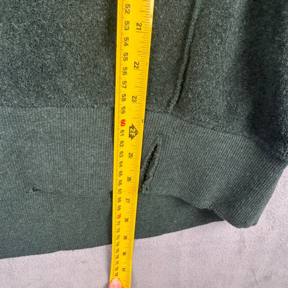 Aerie NIIIIICE Graphic Oversized Sweatshirt Forest Green Distressed XS 39962246 - Picture 7 of 9